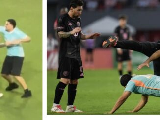 Messi's Bodyguard 'Finally Defeated' by Pitch Invader