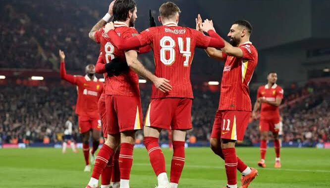 Liverpool beat Tottenham 4-0 at Anfield to book place in Carabao Cup final