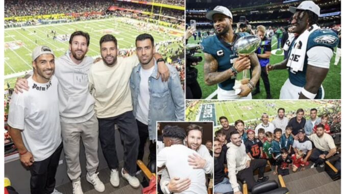 Lionel Messi spotted at Super Bowl with Barcelona legends